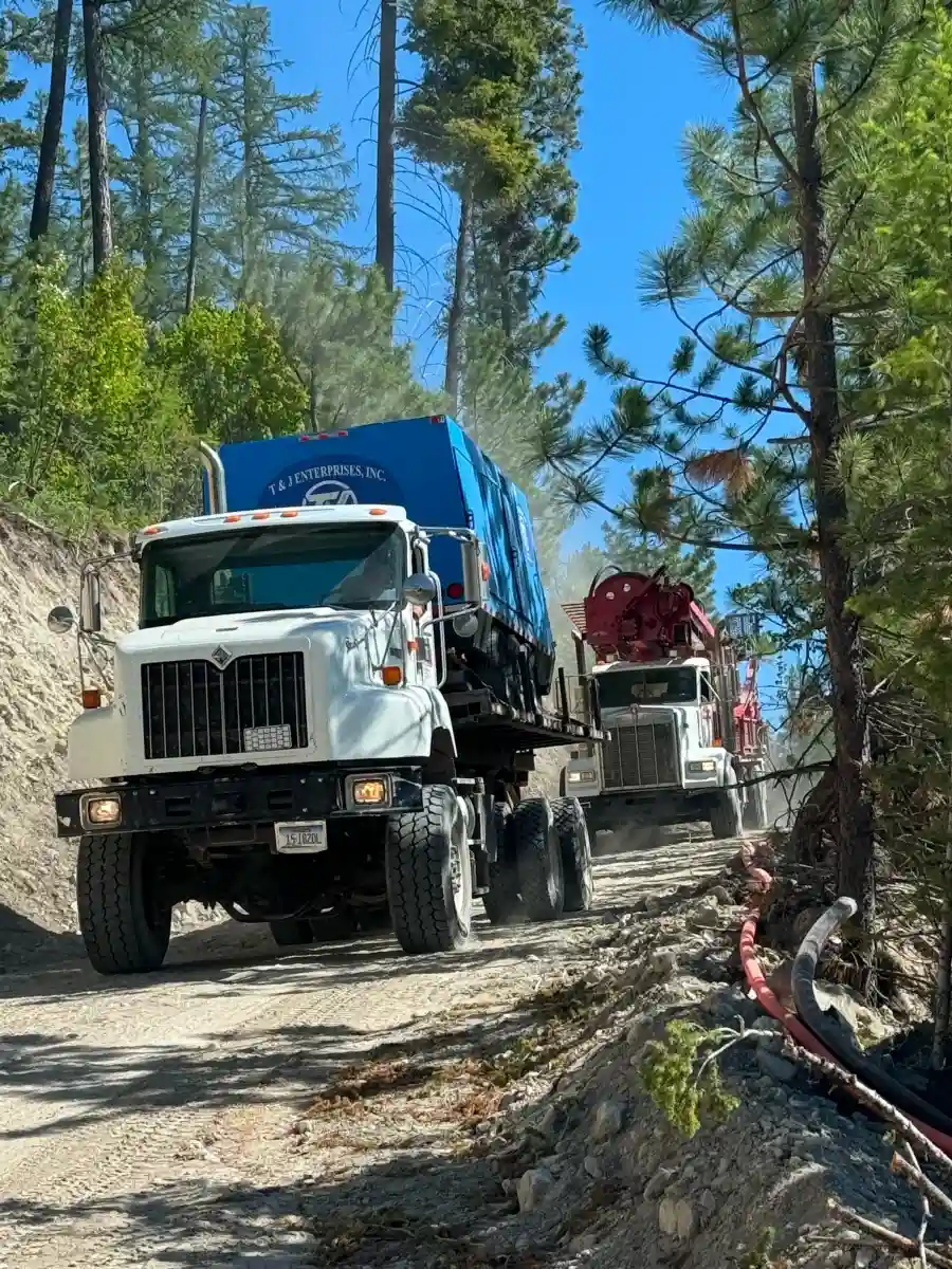 Setting Up to Drill Water Wells - 1