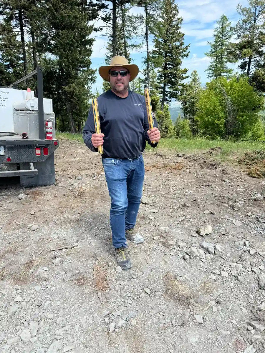 Preparing to Demolish Rock Using Dynamite - 3